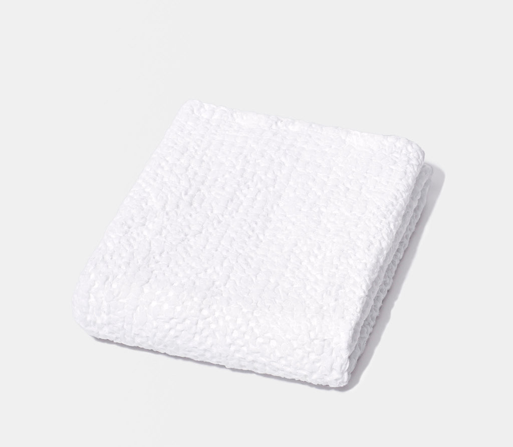 white honeycomb towel
