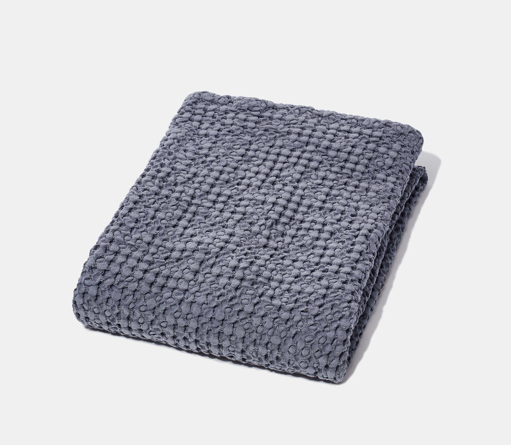charcoal folded honeycomb hand towel