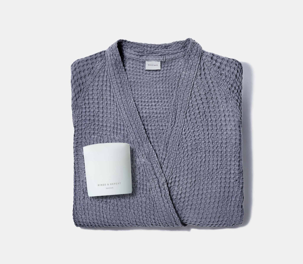 folded honeycomb bathrobe