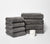 set of charcoal terry long staple cotton bath towel