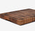 Close up side view of our End-Grain hand crafted, black walnut, rectangular cutting board with a white background.