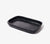 black serving long rectangular bowl