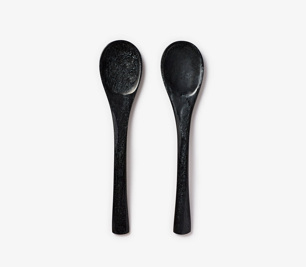 Pair of artistic resin spoons