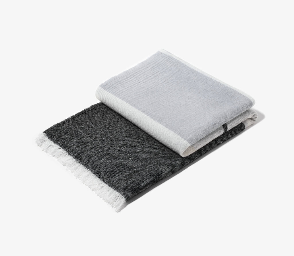 Folded cashmere blanket piece