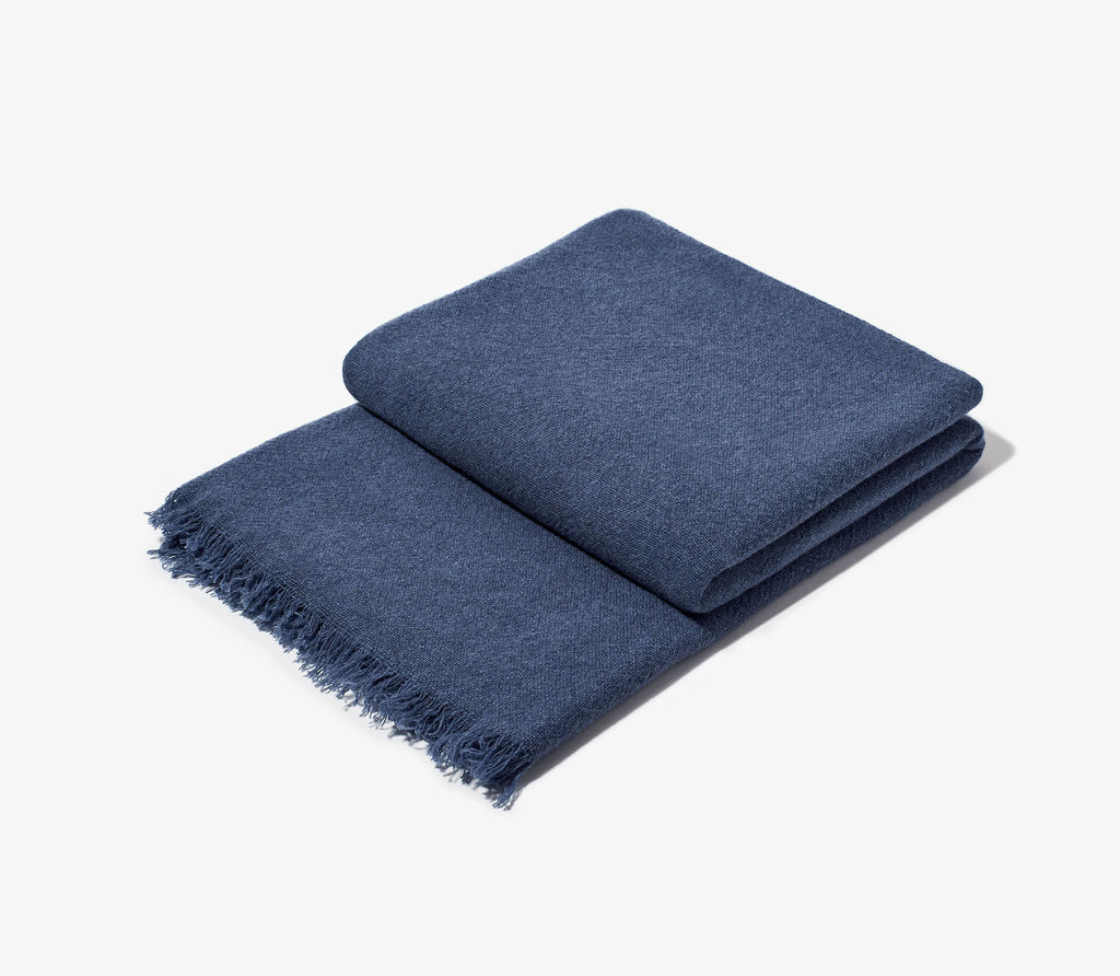 navy blue sleep cashmere throw