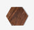 hexagon walnut trivet