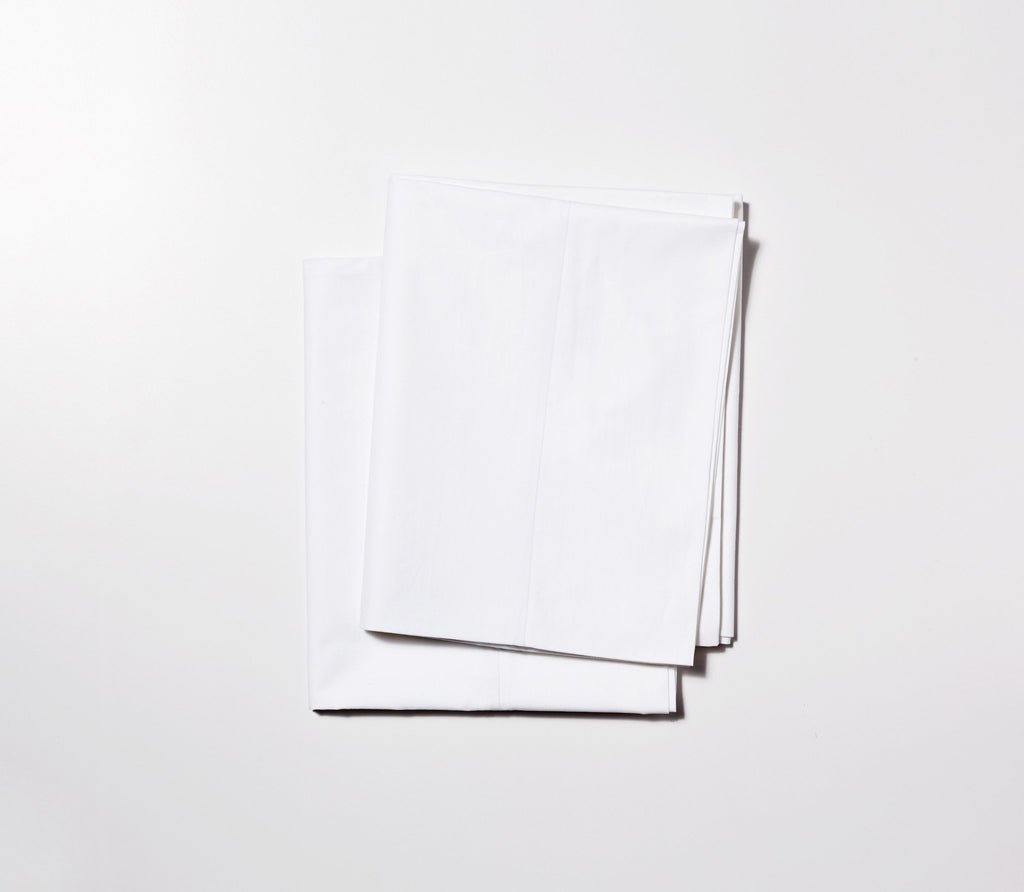 white sateen pillowcase