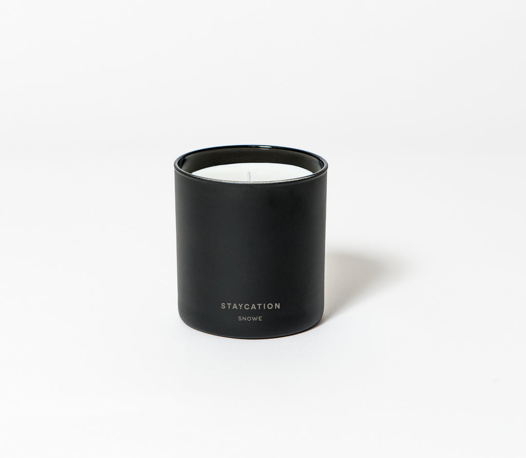 black container scented candle