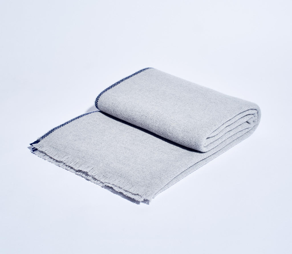 one folded grey edge stripe throw
