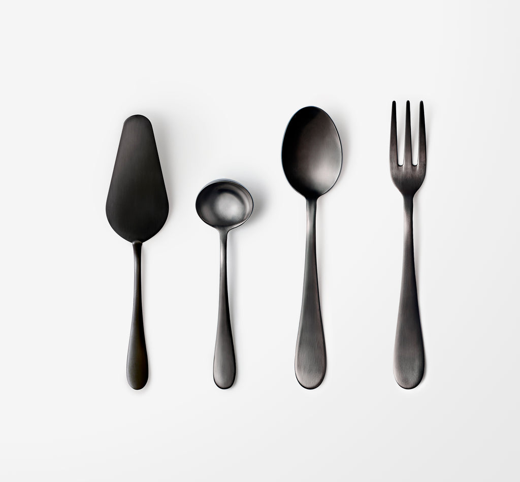 color black stainless steel serverware