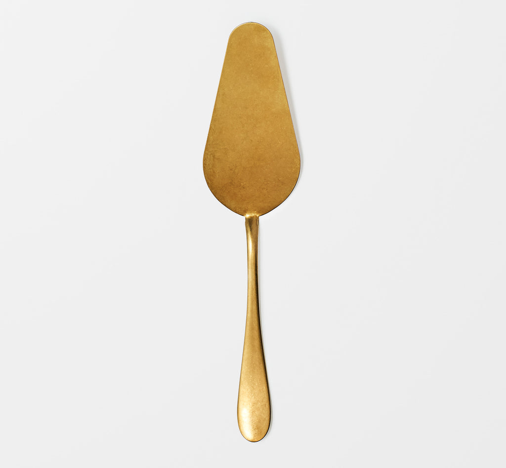 stainless steel golden cake pie server