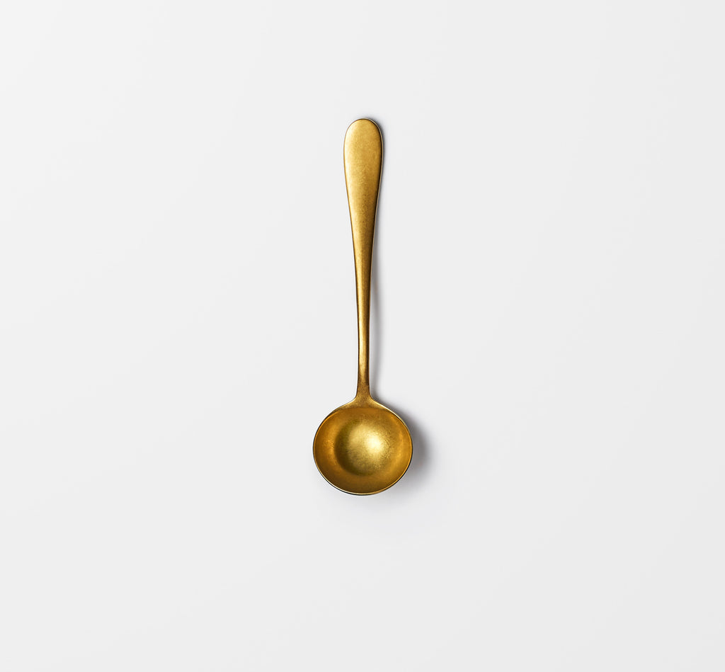 gold stainless serving ladle