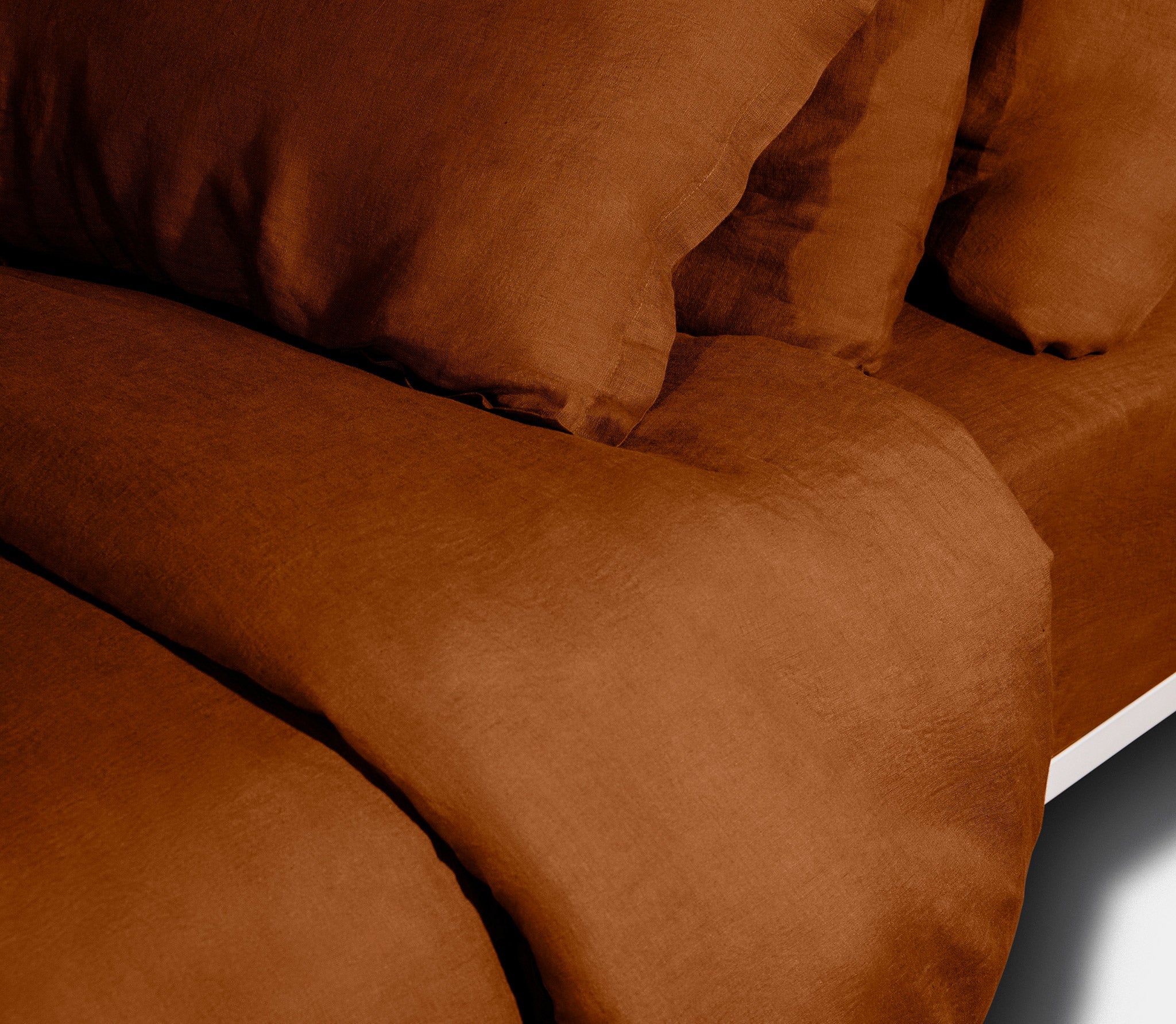 terracotta-colored duvet